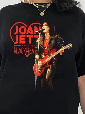 Joan Jett Shirt Gift Family Unisex Black Cotton T-Shirt 236